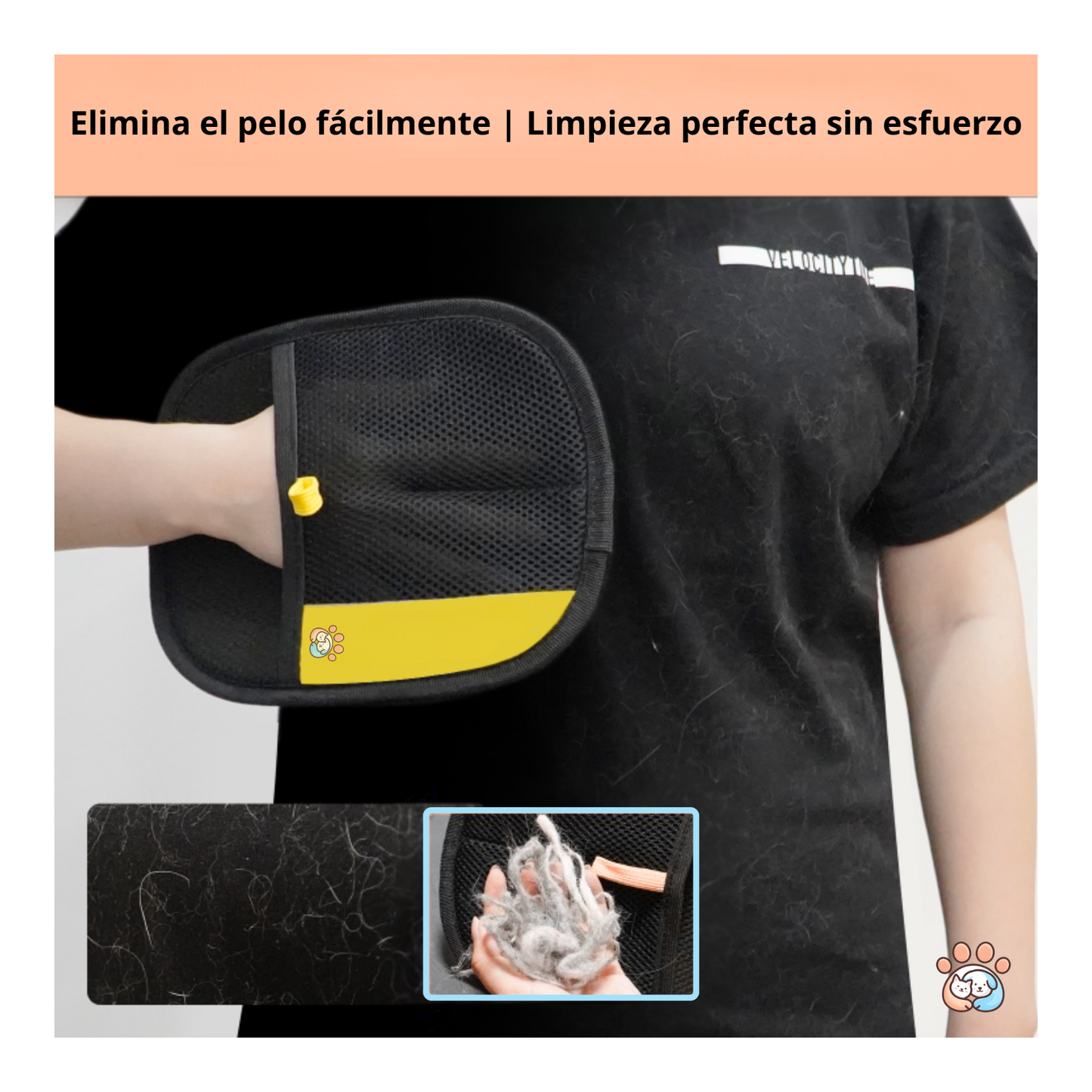 Manopla Quitapelos Reutilizable para Mascotas