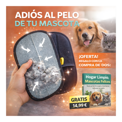 Manopla Quitapelos Reutilizable para Mascotas
