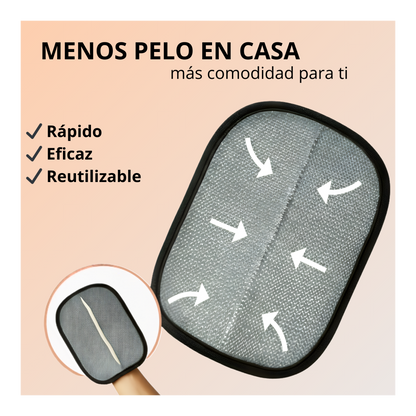 Manopla Quitapelos Reutilizable para Mascotas