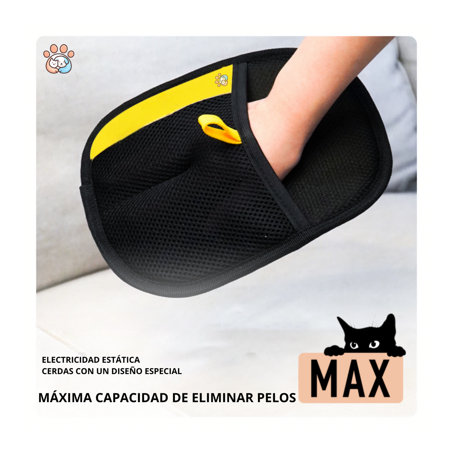 Manopla Quitapelos Reutilizable para Mascotas